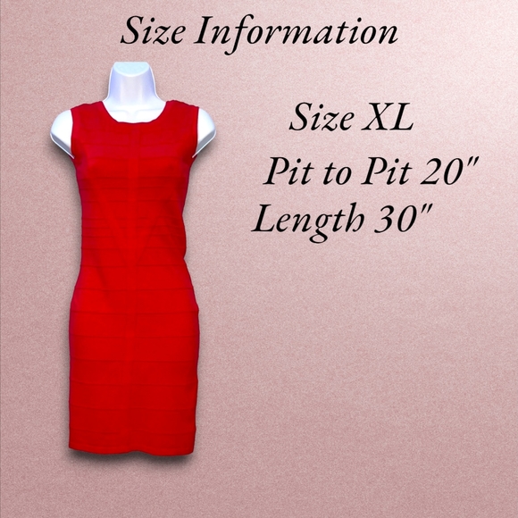 NWT!! Kardashian Kollection Red Sleeveless Bodycon Dress!! Always Open To Offers - Picture 5 of 11